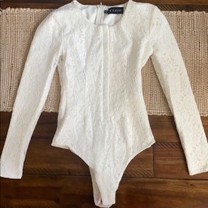 White lace bodysuit